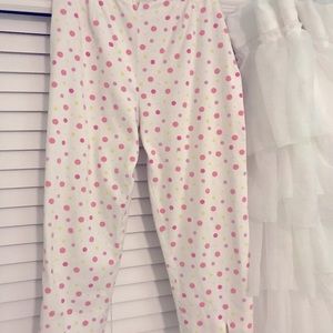 Pink polka dot Capri